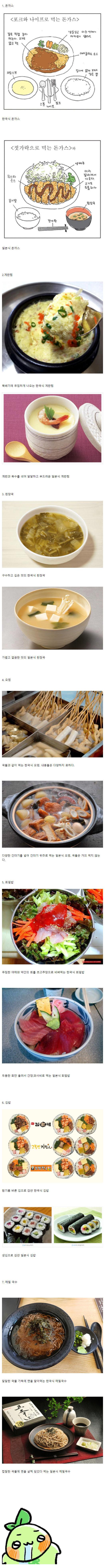 한국음식 일본음식 차이점.jpg